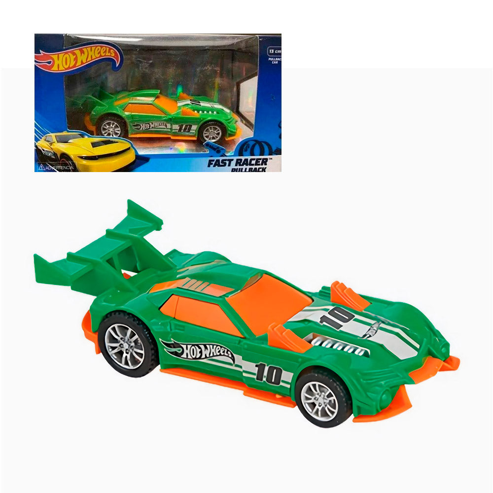 HOT WHEELS FAST RACER PULL BACK VERDE HOT WHEELS FAST RACER PULL BACK VERDE